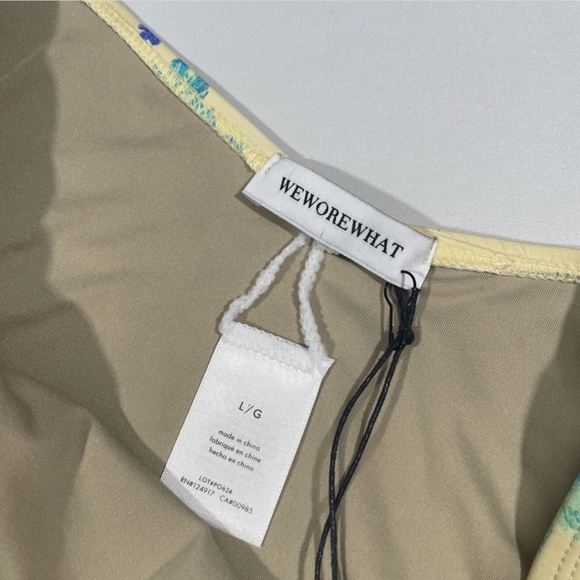 NWT WEWOREWHAT [ Large ] V-Shape Bikini‎ Bottoms in Cream Golden Hour - Picture 7 of 10